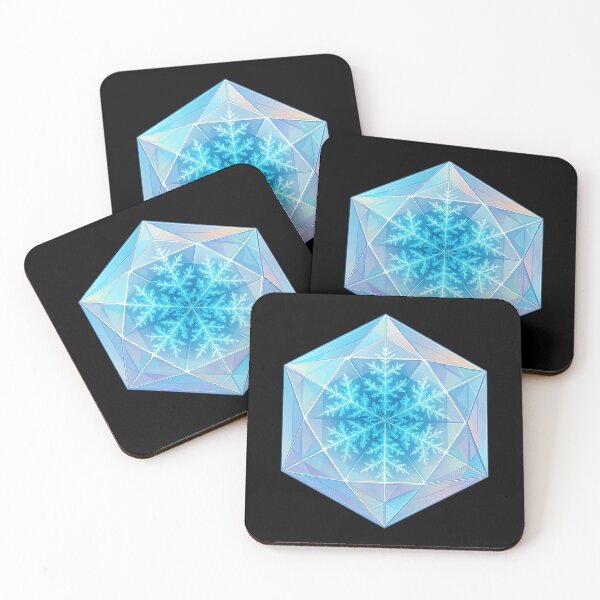 Item preview, Fractal Ice – Frozen Geometry in Hexagonal Prism designed and sold by ArcadiaSilence.