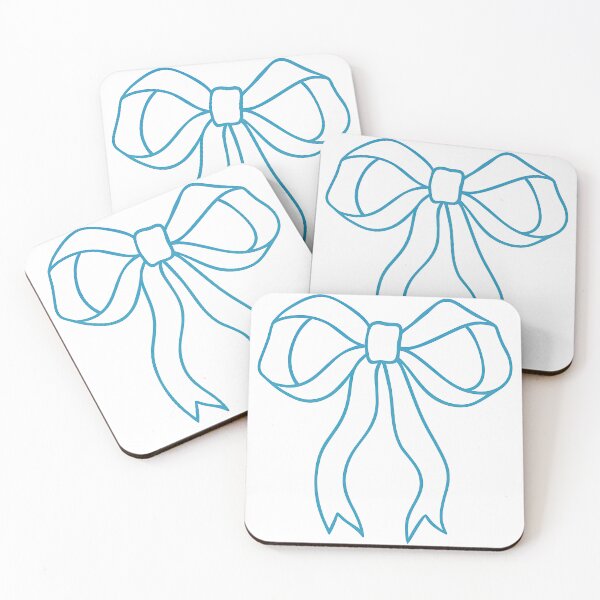 Item preview, Ribbon Bow with Blue Outline designed and sold by ArtfulWeave.