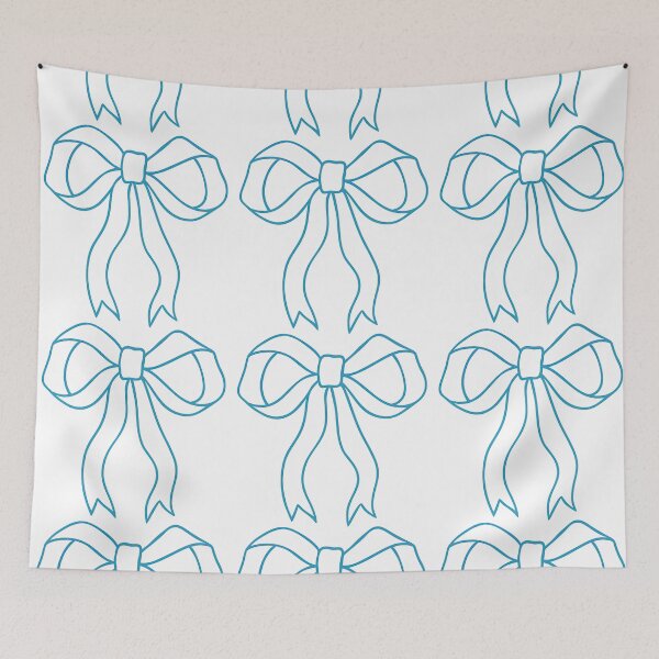 Item preview, Ribbon Bow with Blue Outline designed and sold by ArtfulWeave.