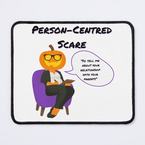 Item preview, Person-Centred Scare – Funny Halloween Therapist Pumpkin design| Mental Health Design designed and sold by Squish The Bug .