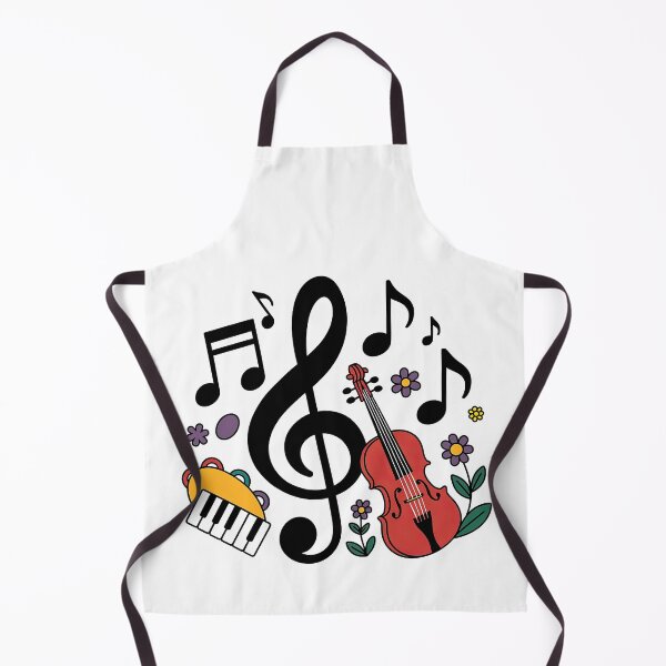 Item preview, Musical Instruments with Floral and Note Elements designed and sold by ArtfulWeave.