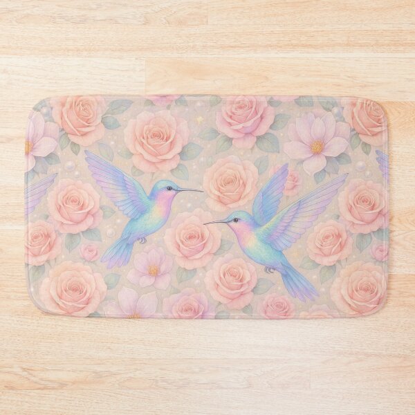 Item preview, Elegant Pastel Hummingbirds with Roses & Magnolias designed and sold by PuifaiiRWP.