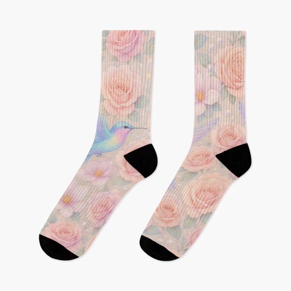 Item preview, Elegant Pastel Hummingbirds with Roses & Magnolias designed and sold by PuifaiiRWP.