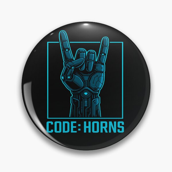 Item preview, Code Horns Cyber Metal Hand Design designed and sold by marosz12.