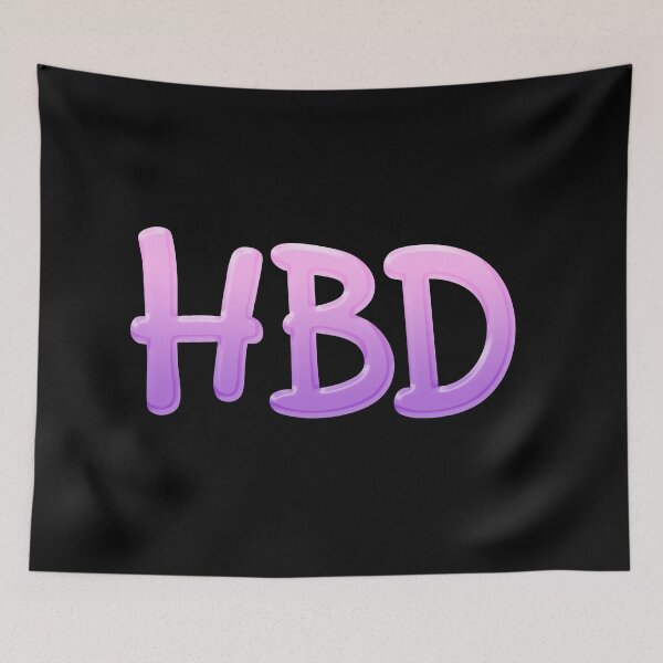 Item preview, HBD - Happy Birthday, Pink Violet designed and sold by Memes N Lore .