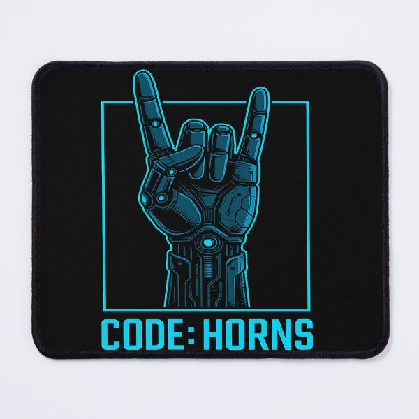 Item preview, Code Horns Cyber Metal Hand Design designed and sold by marosz12.