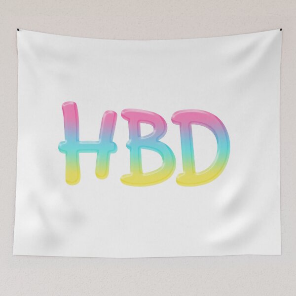 Item preview,  HBD - Happy Birthday, Neon Gradient designed and sold by Memes N Lore .
