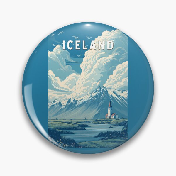 Item preview, Iceland Illustration Travel Art Vintage designed and sold by KrisSidDesigns.