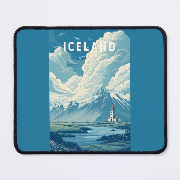 Item preview, Iceland Illustration Travel Art Vintage designed and sold by KrisSidDesigns.