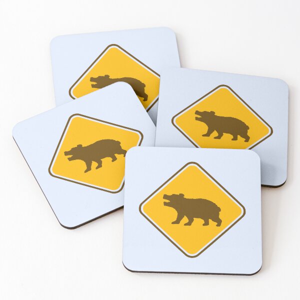 Item preview, Brown Bear Grizzly Dangerous Danger Zone Warning Sign designed and sold by shirt-o-mat.