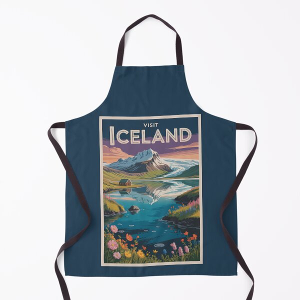 Item preview, Iceland Painterly Illustration Travel Art Vintage designed and sold by KrisSidDesigns.