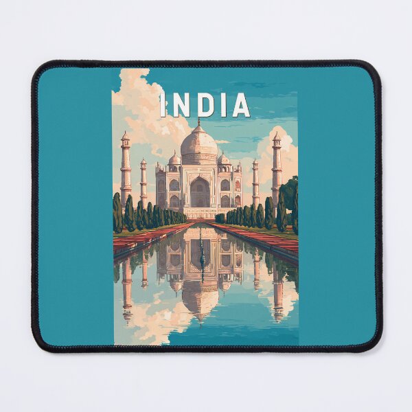 Item preview, India Illustration Travel Art Vintage designed and sold by KrisSidDesigns.