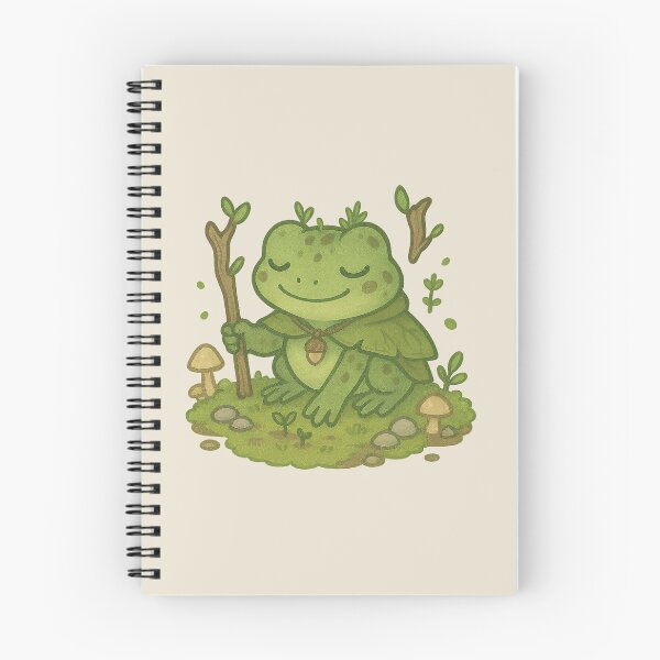 Item preview, Earth Frog – Kawaii Nature Druid with Acorn Pendant designed and sold by LuKreate.