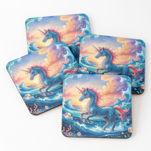 Item preview, Sea Unicorn Fantasy Dreamlike Art designed and sold by EschatonGarden.