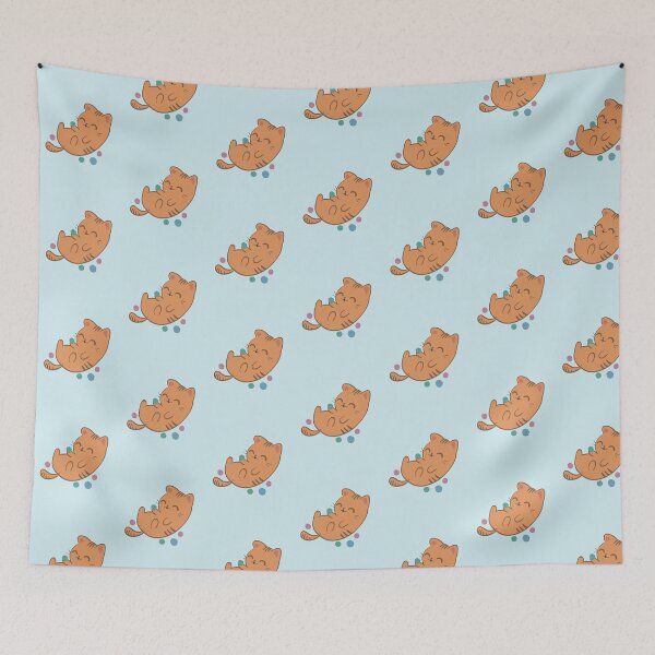 Item preview, Playful Kitty with Pom poms designed and sold by makell-creates.