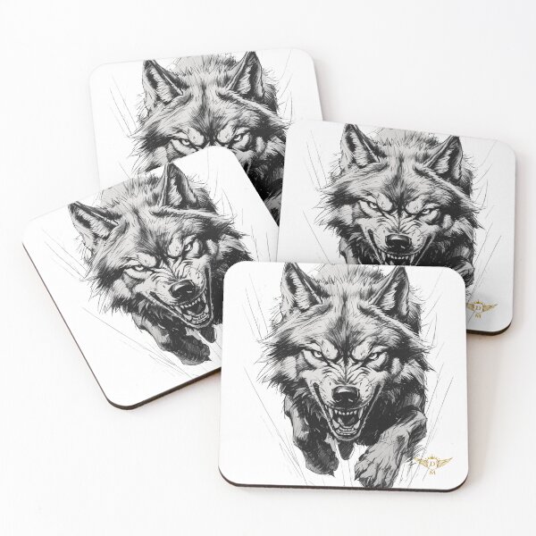 Item preview, Fierce Howling Wolf with Glowing Eyes and Snarl designed and sold by DM.