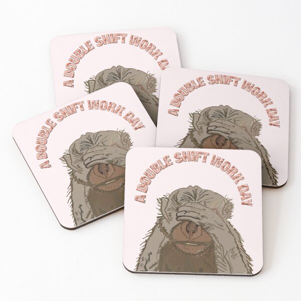 Item preview, Double Shift Work Day Monkey designed and sold by kristalcurt.