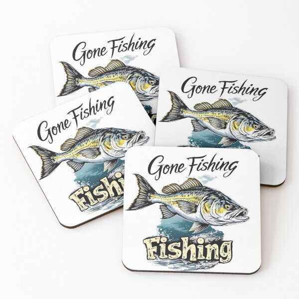 Item preview, Gone Fishing – Bold Outdoor Fishing Art Design designed and sold by SaltyLinesOut.