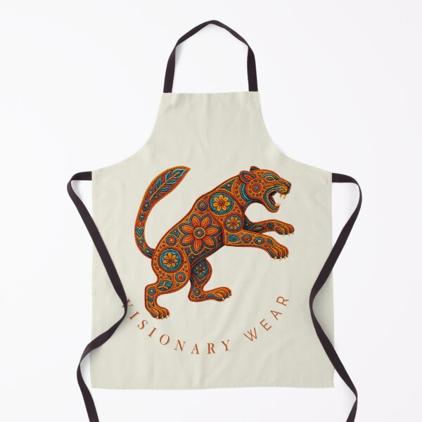 Item preview, Sacred Jaguar: Strength and Inner Vision | Huichol Art | Visionary Wear designed and sold by CreandoLuzPDLL.