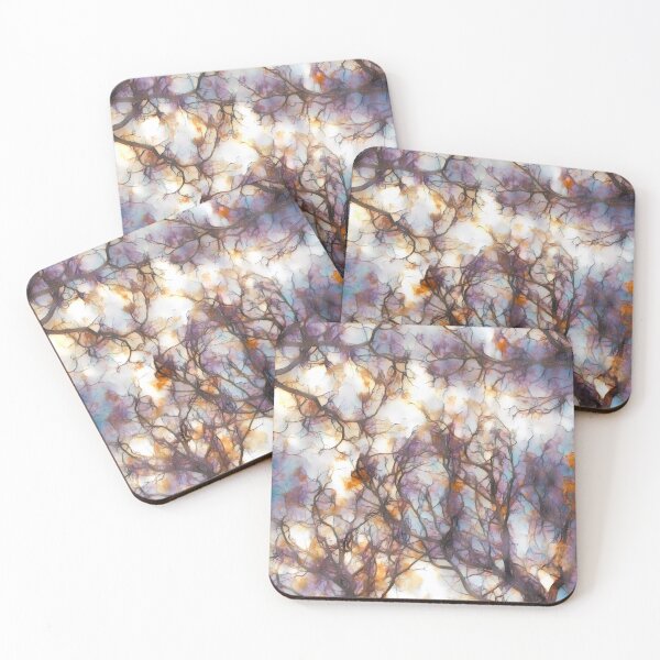 Item preview, TREE BRANCHES IN SHADES OF NUDE AND PURPLE  designed and sold by VEDAStyle.