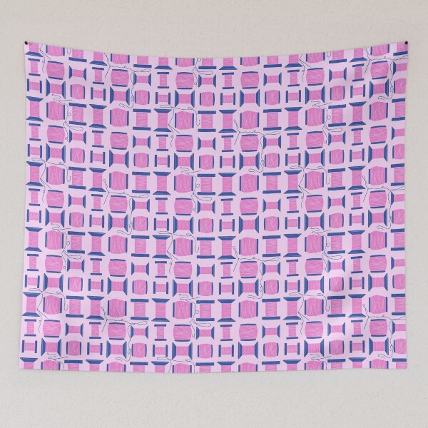 Item preview, Vintage Spools of Thread - Pink & Blue designed and sold by lindseybendat.