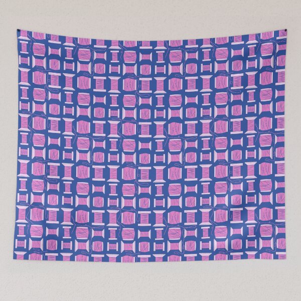 Item preview, Vintage Spools of Thread - Blue & Pink designed and sold by lindseybendat.