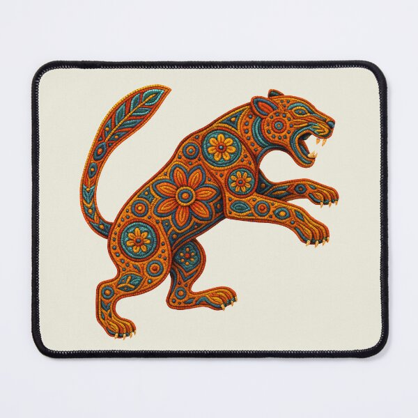 Item preview, Sacred Jaguar: Strength and Inner Vision | Huichol Art designed and sold by CreandoLuzPDLL.