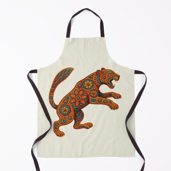 Item preview, Sacred Jaguar: Strength and Inner Vision | Huichol Art designed and sold by CreandoLuzPDLL.