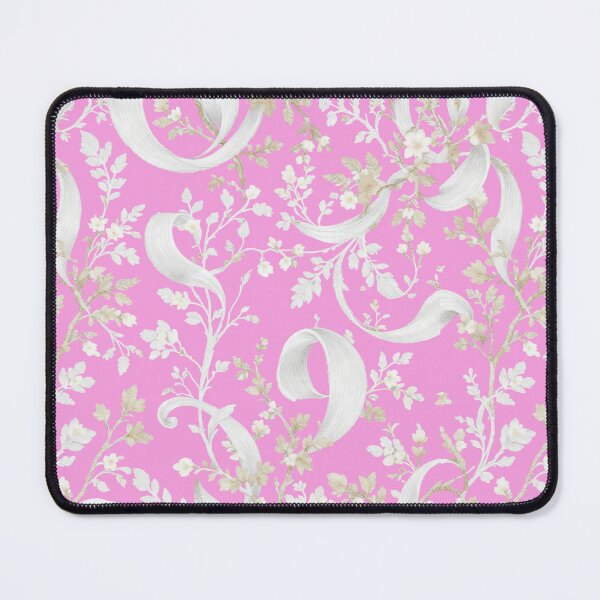 Item preview, Blush Pink Decorative Scroll Pattern & Silver cruls seamless pattern designed and sold by TheGaliyaStudio.