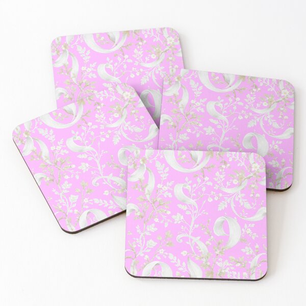 Item preview, Blush Pink Decorative Scroll Pattern & Silver cruls seamless pattern designed and sold by TheGaliyaStudio.