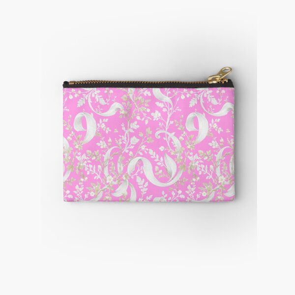 Item preview, Blush Pink Decorative Scroll Pattern & Silver cruls seamless pattern designed and sold by TheGaliyaStudio.