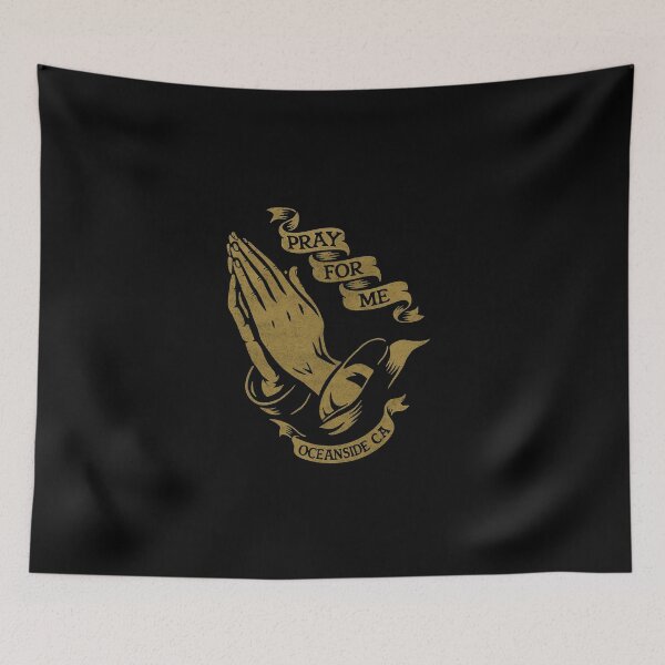 Item preview, Pray for Me – Oceanside CA Vintage Tattoo Style Design designed and sold by DimensionShift.