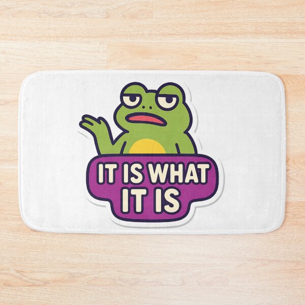 Item preview, It Is What It Is Funny Frog Meme Sticker designed and sold by WMDA.