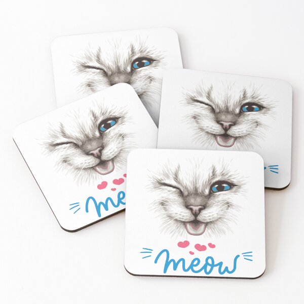 Item preview, Cute Winking Cat Vector – Meow – Adorable Cat Graphic Design designed and sold by NancyDesignshop.