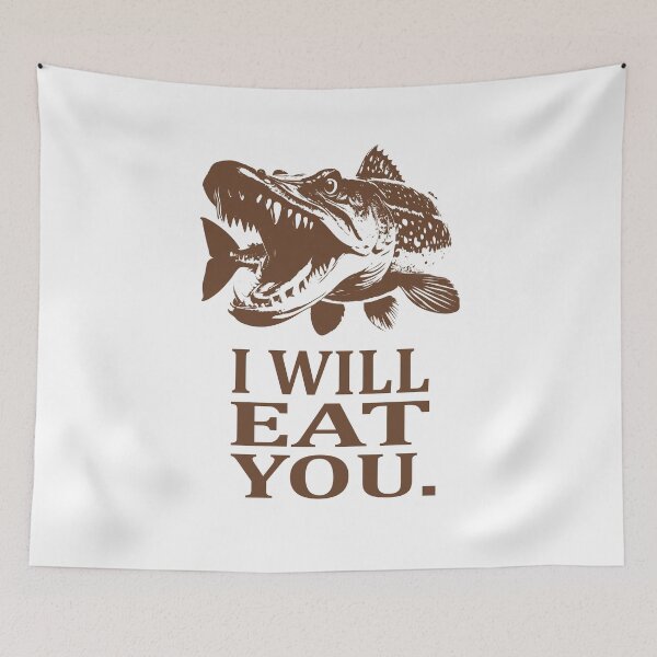 Item preview, Pike I will eat you. Funny Fishing Pike  designed and sold by SupersDupers.