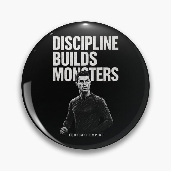 Item preview, Discipline Builds Monsters – Motivational Ronaldo-Inspired Design | Black & White Grit Poster for Athletes designed and sold by Football Empire.