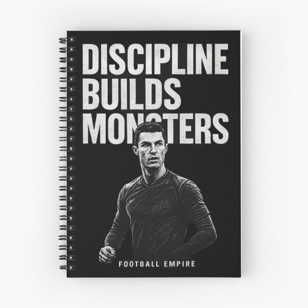 Item preview, Discipline Builds Monsters – Motivational Ronaldo-Inspired Design | Black & White Grit Poster for Athletes designed and sold by Football Empire.