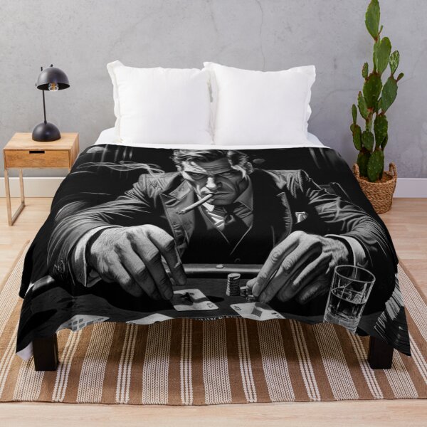 Item preview, Lifestyle Hub: Noir Poker Player Sketch - Moody 1920s Speakeasy Art designed and sold by M&M Lifestyle Hub.