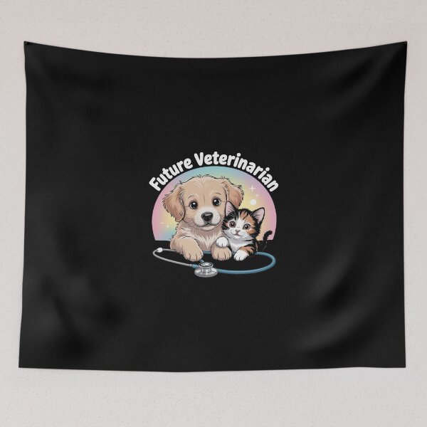 Item preview, Future Veterinarian Colorful Cute Cat and Dog designed and sold by vaxiek.