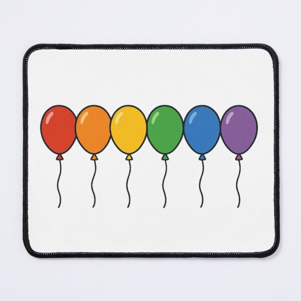 Item preview, Rainbow Balloon Line Art – Colorful Party Illustration designed and sold by StateofQueer.