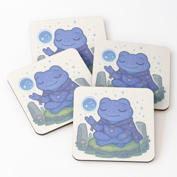 Item preview, Cosmic Frog – Kawaii Starry Mage with Floating Orb designed and sold by LuKreate.