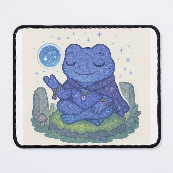 Item preview, Cosmic Frog – Kawaii Starry Mage with Floating Orb designed and sold by LuKreate.
