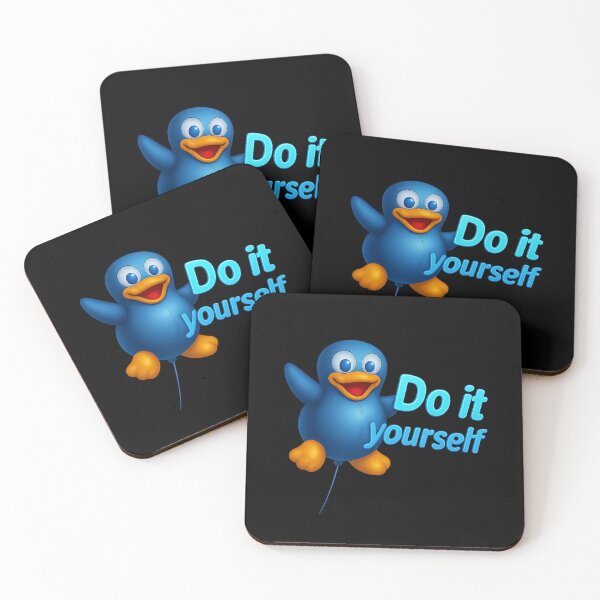 Item preview, Linux Penguin Balloon with “Do It Yourself” Quote designed and sold by LittleCountess.