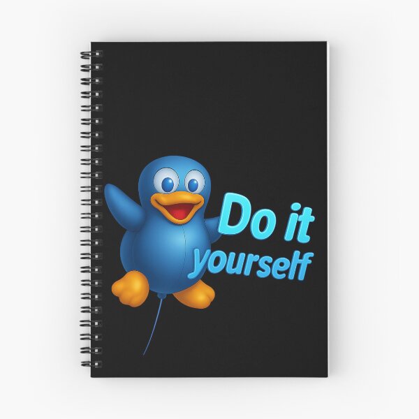 Item preview, Linux Penguin Balloon with “Do It Yourself” Quote designed and sold by LittleCountess.
