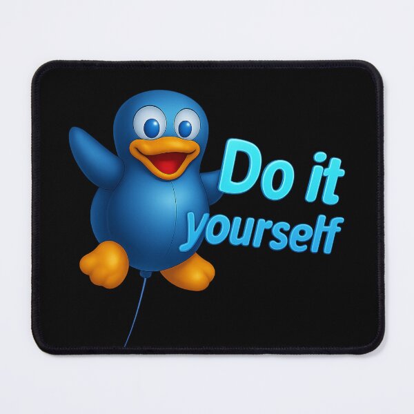 Item preview, Linux Penguin Balloon with “Do It Yourself” Quote designed and sold by LittleCountess.