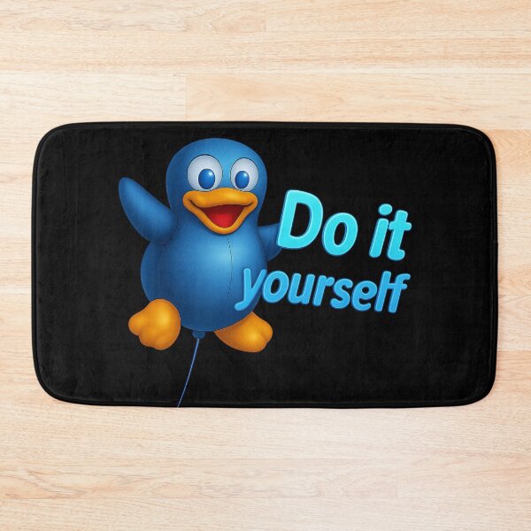 Item preview, Linux Penguin Balloon with “Do It Yourself” Quote designed and sold by LittleCountess.