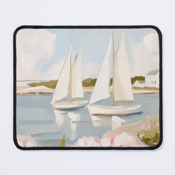 Item preview, Sailboats & Pink Hydrangeas designed and sold by sisiandseb.