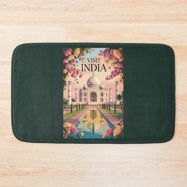 Item preview, India Taj Mahal Illustration Travel Art Vintage designed and sold by KrisSidDesigns.