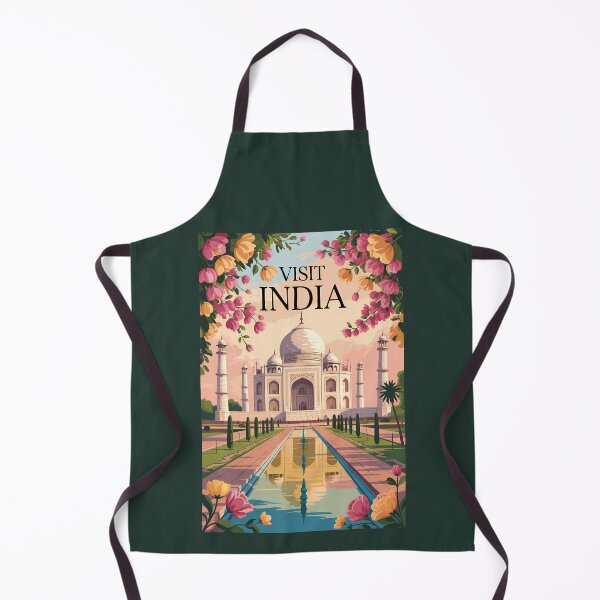 Item preview, India Taj Mahal Illustration Travel Art Vintage designed and sold by KrisSidDesigns.