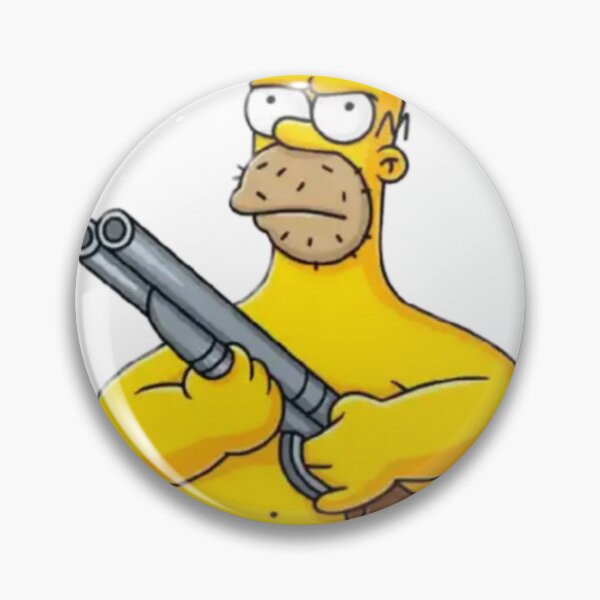 Artikelvorschau, Homer mit einer Schrotflinte entworfen und verkauft von Pixel Dynamo.